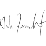 A handwritten signature with the word thomas k.